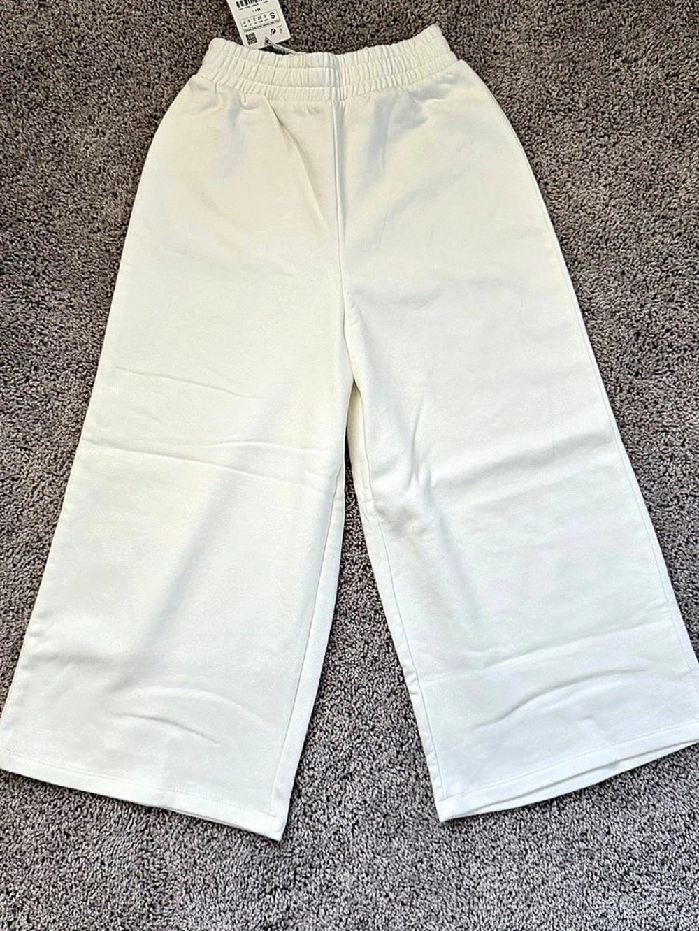 Zara White Wide Leg Pants Size Small NWT